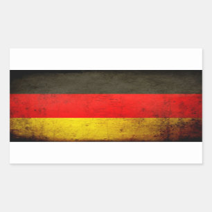 Pegatina Rectangular Bandera de Alemania Grunge 1
