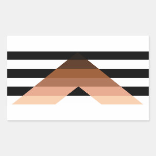 Pegatina Rectangular Bandera de aliado de BIPOC