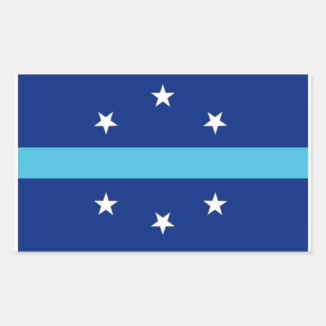 Pegatina Rectangular Bandera de Anaheim, California (Anverso)