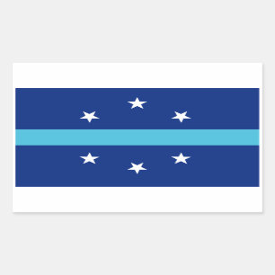 Pegatina Rectangular Bandera de Anaheim, California