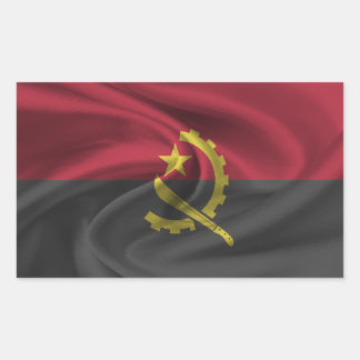 Pegatina Rectangular Bandera de Angola