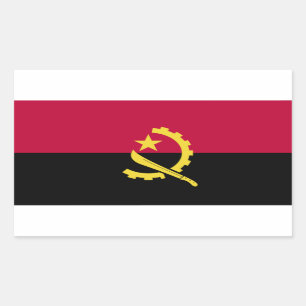 Pegatina Rectangular Bandera de Angola