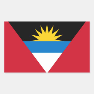 Pegatina Rectangular Bandera de Antigua y Barbuda