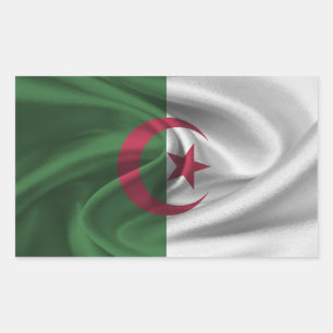 Pegatina Rectangular Bandera de Argelia