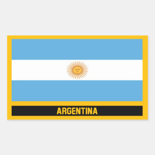 Pegatina Rectangular Bandera de Argentina