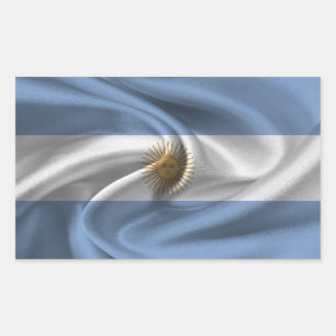 Pegatina Rectangular Bandera de Argentina