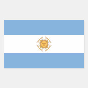 Pegatina Rectangular Bandera de Argentina