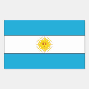 Pegatina Rectangular Bandera de Argentina