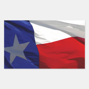 Pegatina Rectangular Bandera de Arte Pop de Texas