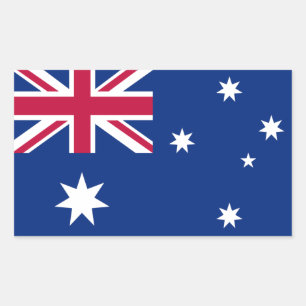 Pegatina Rectangular Bandera de Australia
