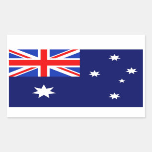 Pegatina Rectangular Bandera de Australia