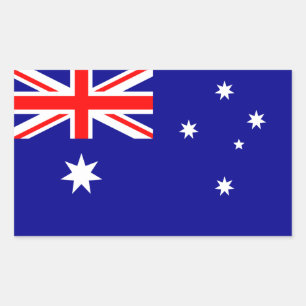 Pegatina Rectangular Bandera de Australia