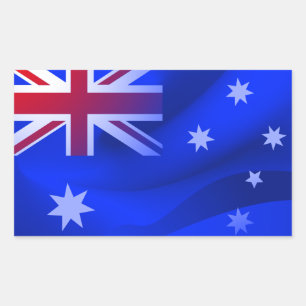 Pegatina Rectangular Bandera de Australia