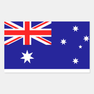 Pegatina Rectangular Bandera de Australia