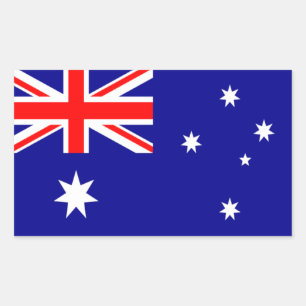 Pegatina Rectangular Bandera de Australia