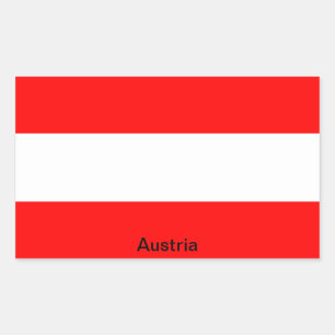 Pegatina Rectangular Bandera de Austria
