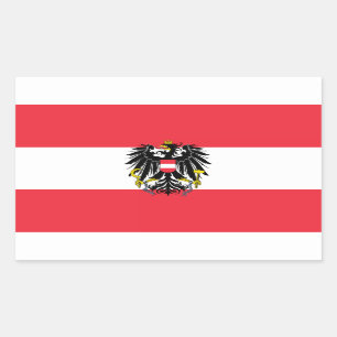 Pegatina Rectangular Bandera de Austria/de la bandera austríaca