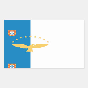Pegatina Rectangular Bandera de Azores