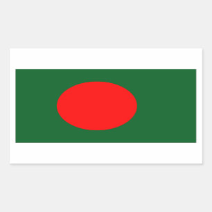 Pegatina Rectangular Bandera de Bangladesh