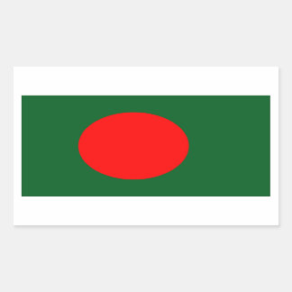 Pegatina Rectangular Bandera de Bangladesh