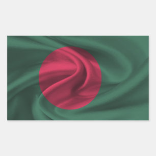 Pegatina Rectangular Bandera de Bangladesh