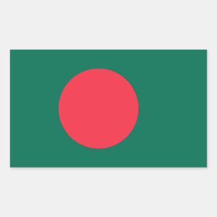 Pegatina Rectangular Bandera de Bangladesh, bandera de Bangladesh