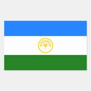 Pegatina Rectangular Bandera de Baskortostán Patriótico