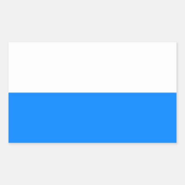 Pegatina Rectangular Bandera de Baviera (Anverso)