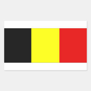 Pegatina Rectangular Bandera de Bélgica