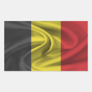 Pegatina Rectangular Bandera de Bélgica