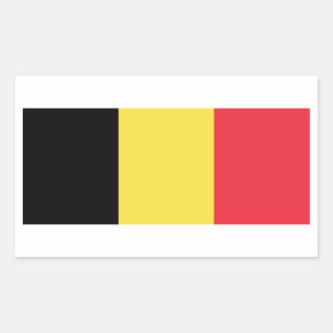 Pegatina Rectangular Bandera de Bélgica
