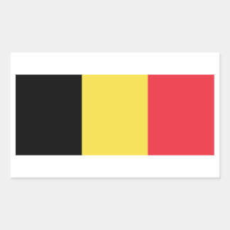 Pegatina Rectangular Bandera de Bélgica