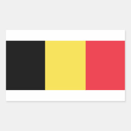 Pegatina Rectangular Bandera de Bélgica