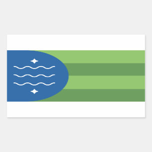 Pegatina Rectangular Bandera de Bellingham, Washington