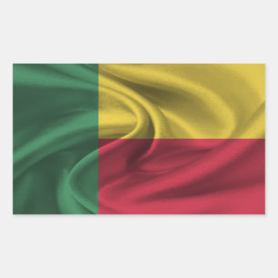 Pegatina Rectangular Bandera de Benín