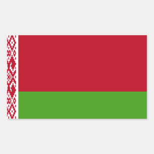 Pegatina Rectangular Bandera de Bielorrusia