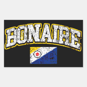 Pegatina Rectangular Bandera de Bonaire