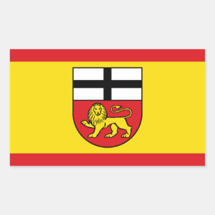 Pegatina Rectangular bandera de Bonn ciudad de Alemania símbolo emblema