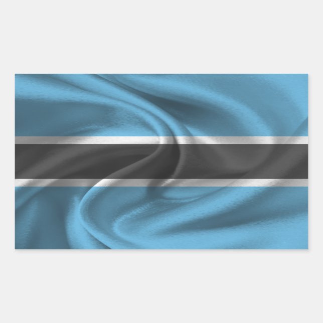 Pegatina Rectangular Bandera de Botsuana (Anverso)