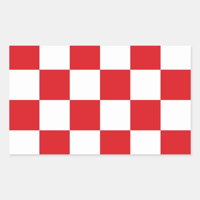 Pegatina Rectangular Bandera de Brabante del Norte Países Bajos (Anverso)