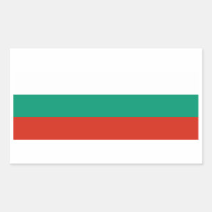Pegatina Rectangular Bandera de Bulgaria