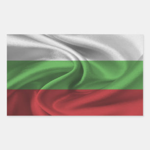 Pegatina Rectangular Bandera de Bulgaria