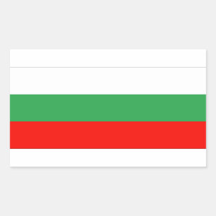 Pegatina Rectangular Bandera de Bulgaria