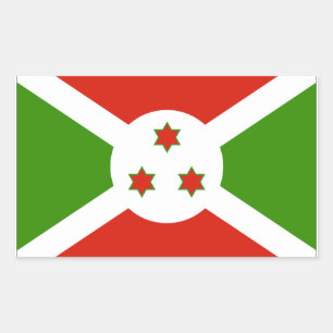 Pegatina Rectangular Bandera de Burundi