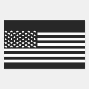 Pegatina Rectangular Bandera de BW US