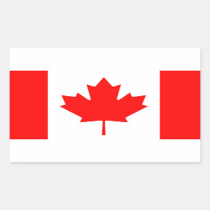 Pegatina Rectangular Bandera de Canadá