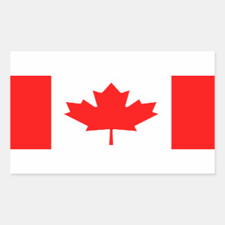 Pegatina Rectangular Bandera de Canadá
