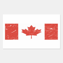Pegatina Rectangular Bandera de Canadá