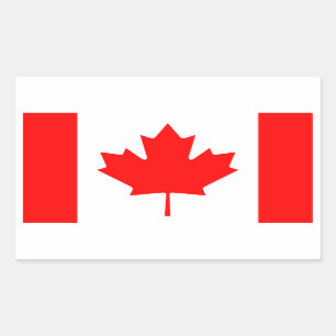 Pegatina Rectangular Bandera de Canadá