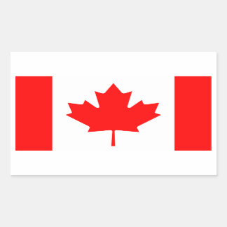 Pegatina Rectangular Bandera de Canadá